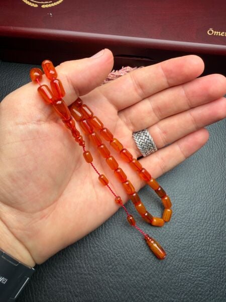 Osmanlı Benzetme Teker Malzeme Sıkma Kehribar Tesbih