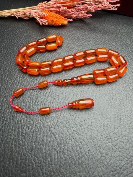 Osmanlı Benzetme Teker Malzeme Sıkma Kehribar Tesbih