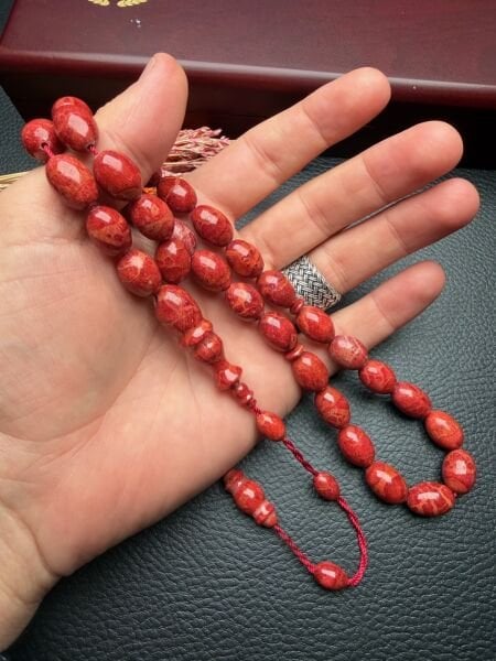 Badem Model Mercan Doğal Taş Tesbih