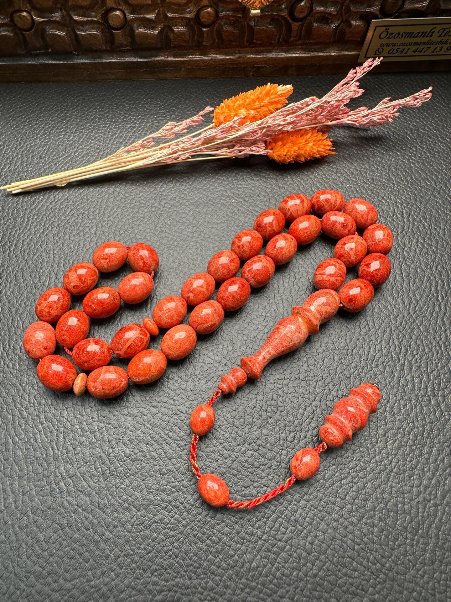 Badem Model Mercan Doğal Taş Tesbih