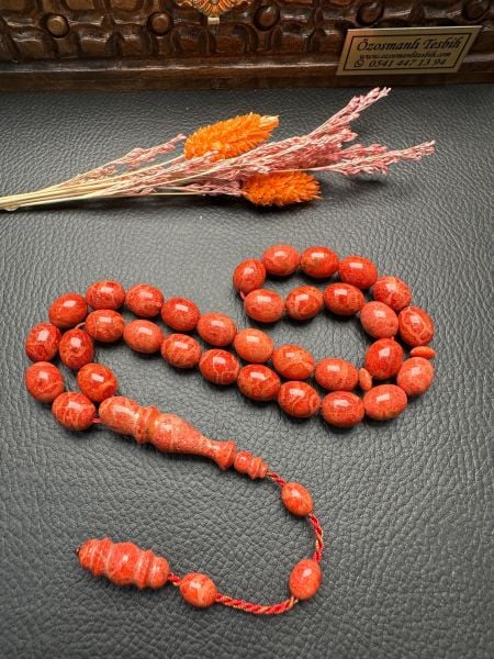 Badem Model Mercan Doğal Taş Tesbih