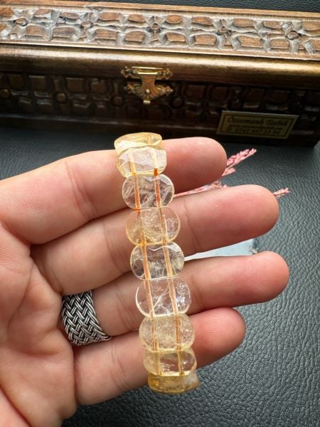 Rolex Model Sitrin Doğal Taş Bileklik