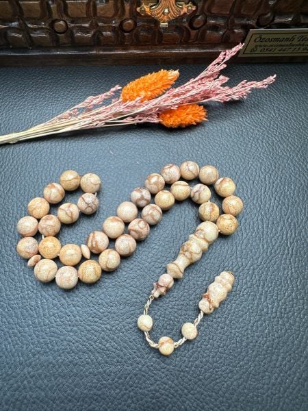 Küre Model Mercan Doğal Taş Tesbih