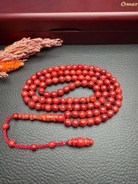 Küre Model 99'luk Mercan Doğal Taş Tesbih