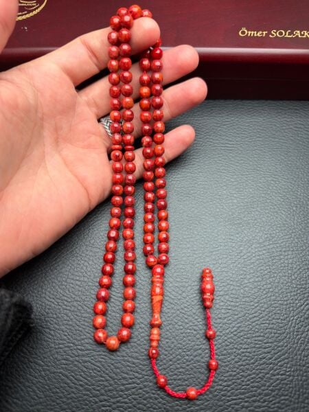 Küre Model 99'luk Mercan Doğal Taş Tesbih