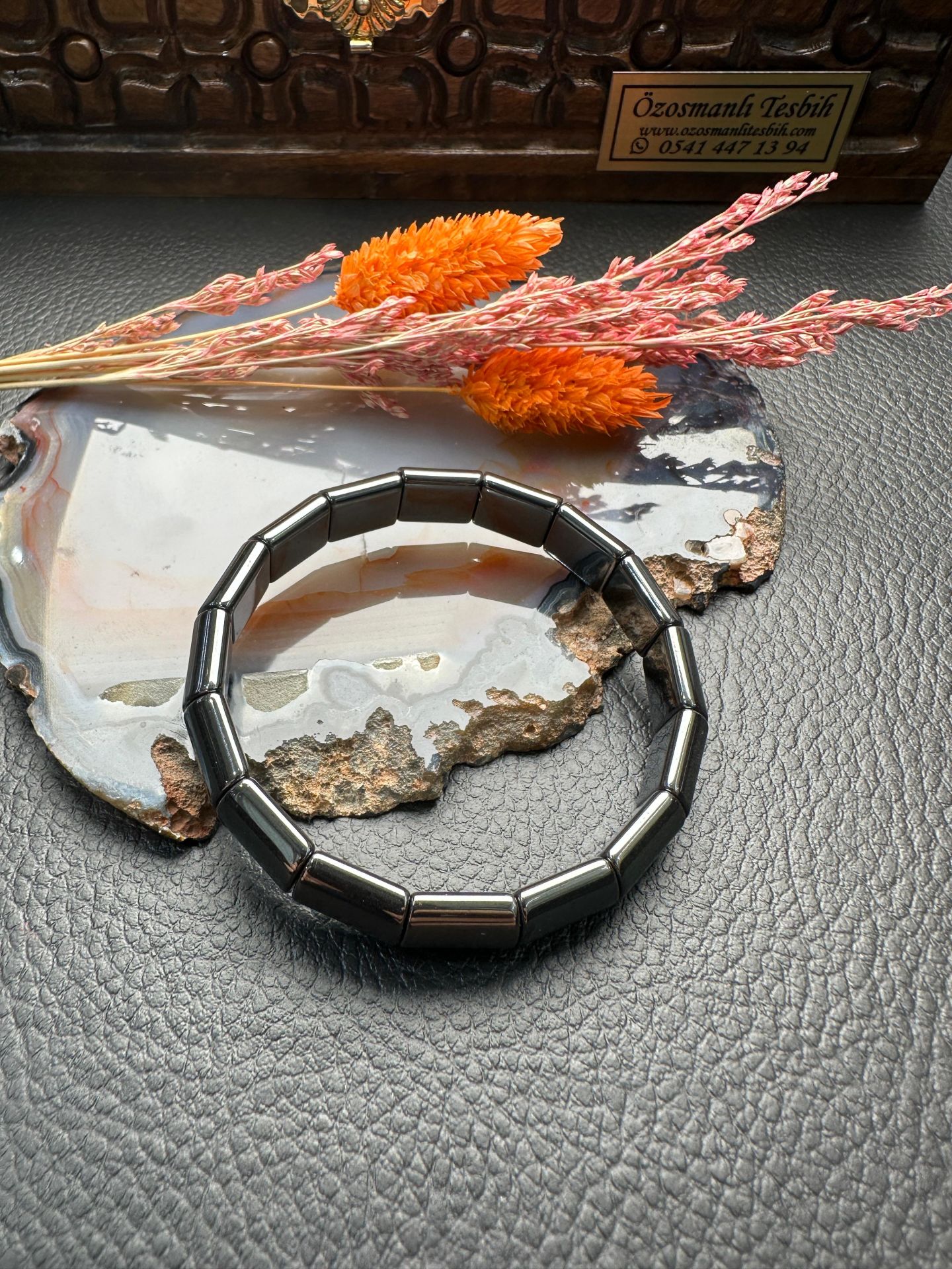 Rolex Model Hematit Doğal Taş Bileklik