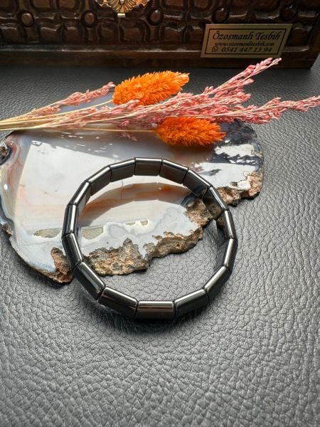 Rolex Model Hematit Doğal Taş Bileklik