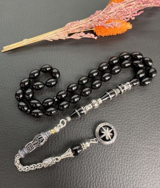 Beyzi Model Nakkaş İmame Sıkma Kehribar Tesbih