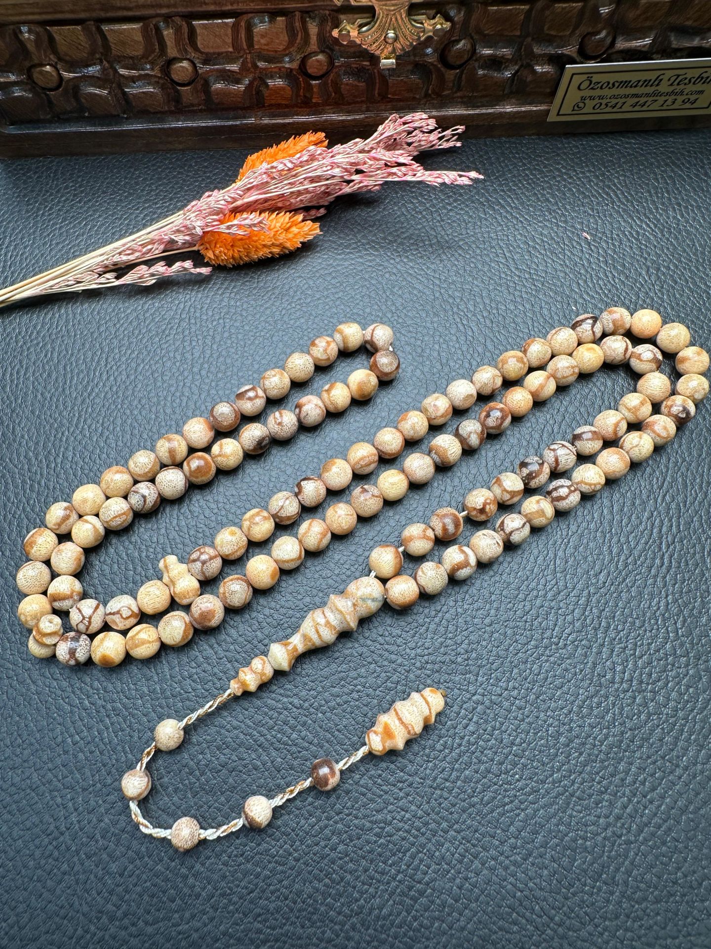 Küre Model 99'luk Mercan Doğal Taş Tesbih