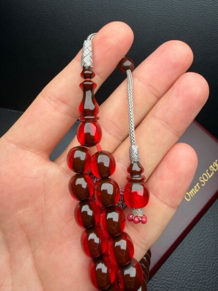 Küre Model Eski Osmanlı Sıkma Kehribar Tesbih