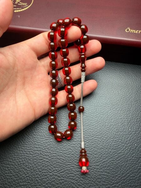 Küre Model Eski Osmanlı Sıkma Kehribar Tesbih