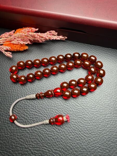 Küre Model Eski Osmanlı Sıkma Kehribar Tesbih