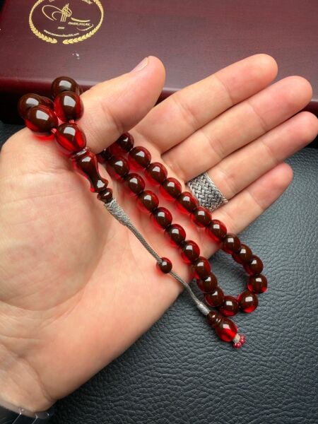 Küre Model Eski Osmanlı Sıkma Kehribar Tesbih