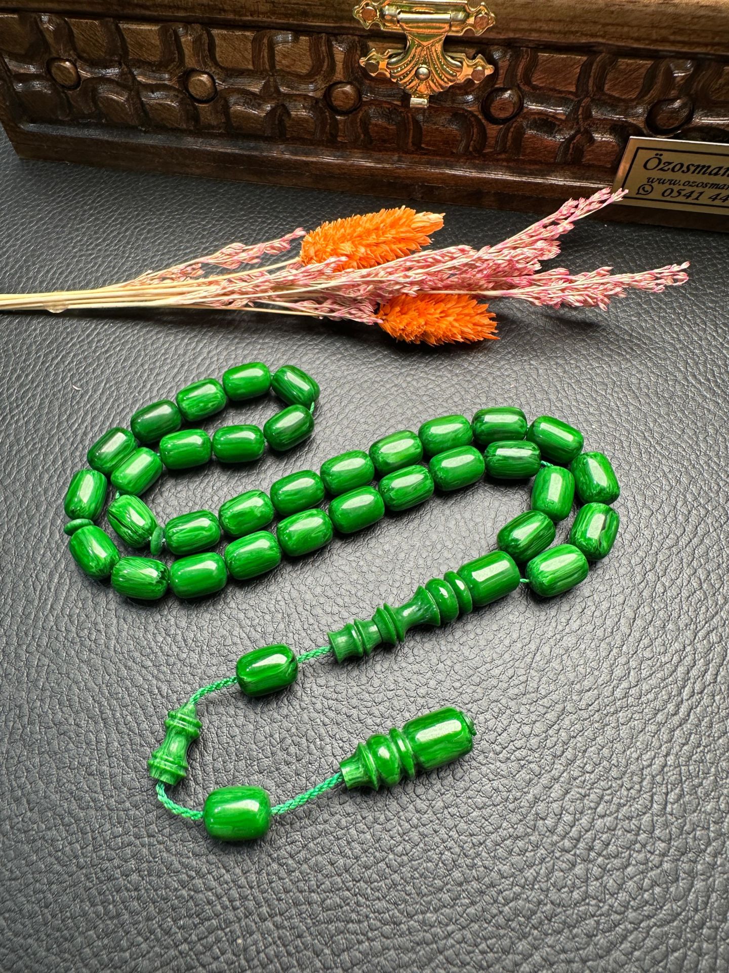 Yeşil Renk Kapsül Model Katalin Tesbih