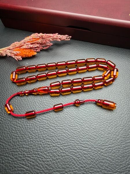 Kapsül  Model Eski Osmanlı  Ateş Kehribar Tesbih