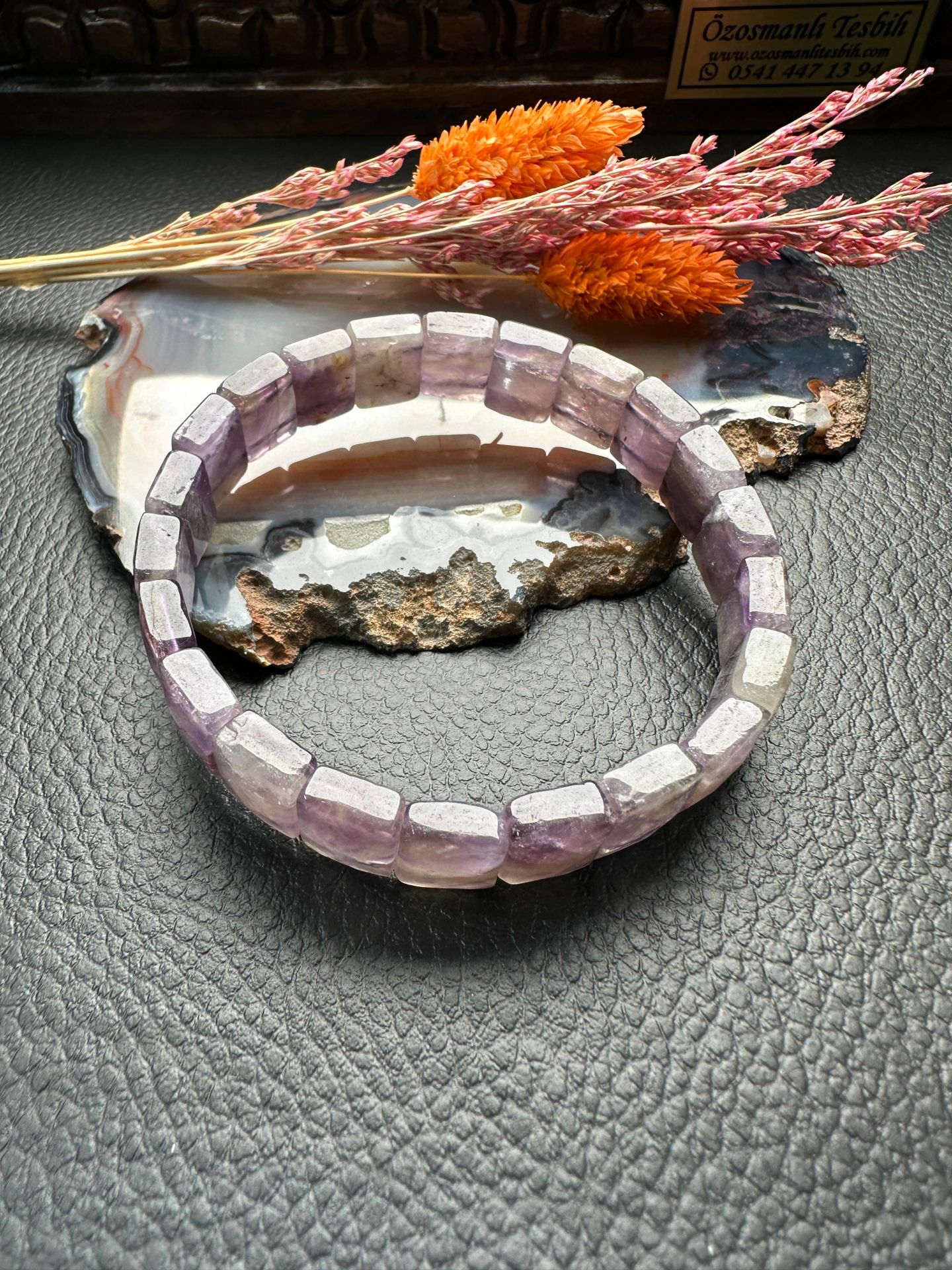 Rolex Model Ametist Doğal Taş Bileklik