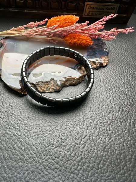 Rolex Model Hematit Doğal Taş Bileklik