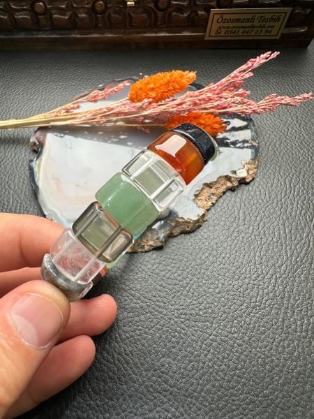 Rolex Model Mix Doğal Taş Bileklik