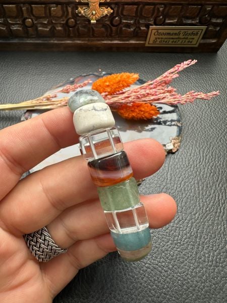 Rolex Model Mix Doğal Taş Bileklik