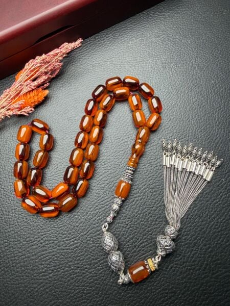 Kapsül Model Çubuk Sıkma Kehribar Tesbih