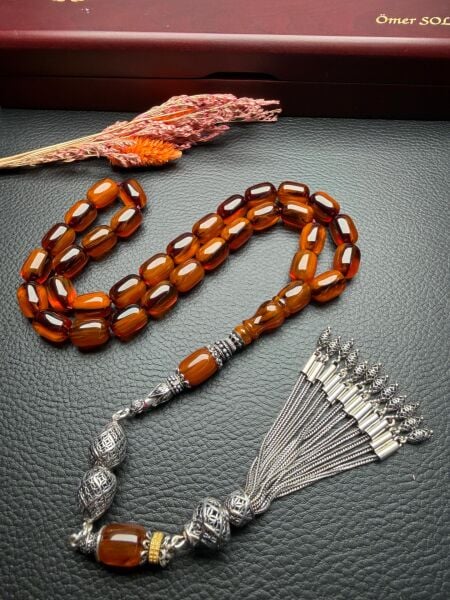 Kapsül Model Çubuk Sıkma Kehribar Tesbih