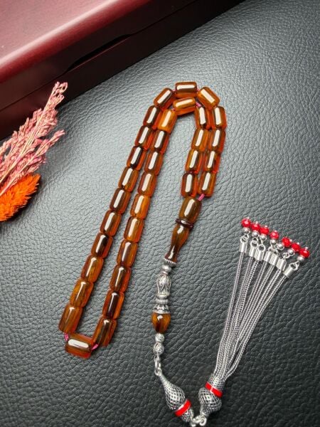 Kapsül Model Çubuk Sıkma Kehribar Tesbih