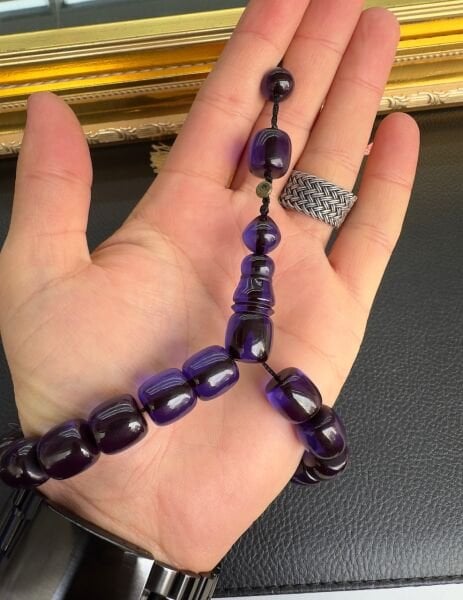 Parlement Mavi Kapsül Model Maskot Ateş Kehribar Tesbih