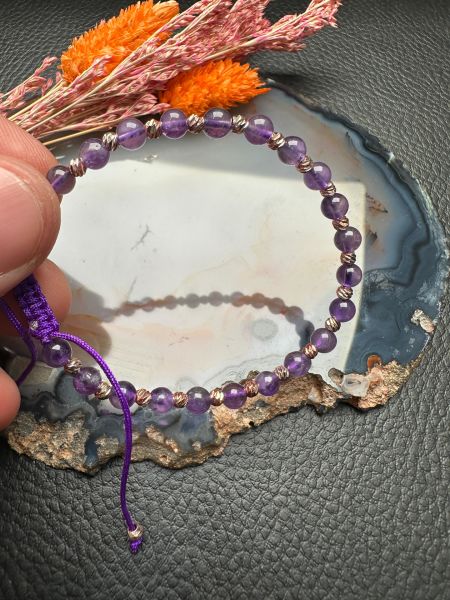 Ametist Doğal Taş Bileklik