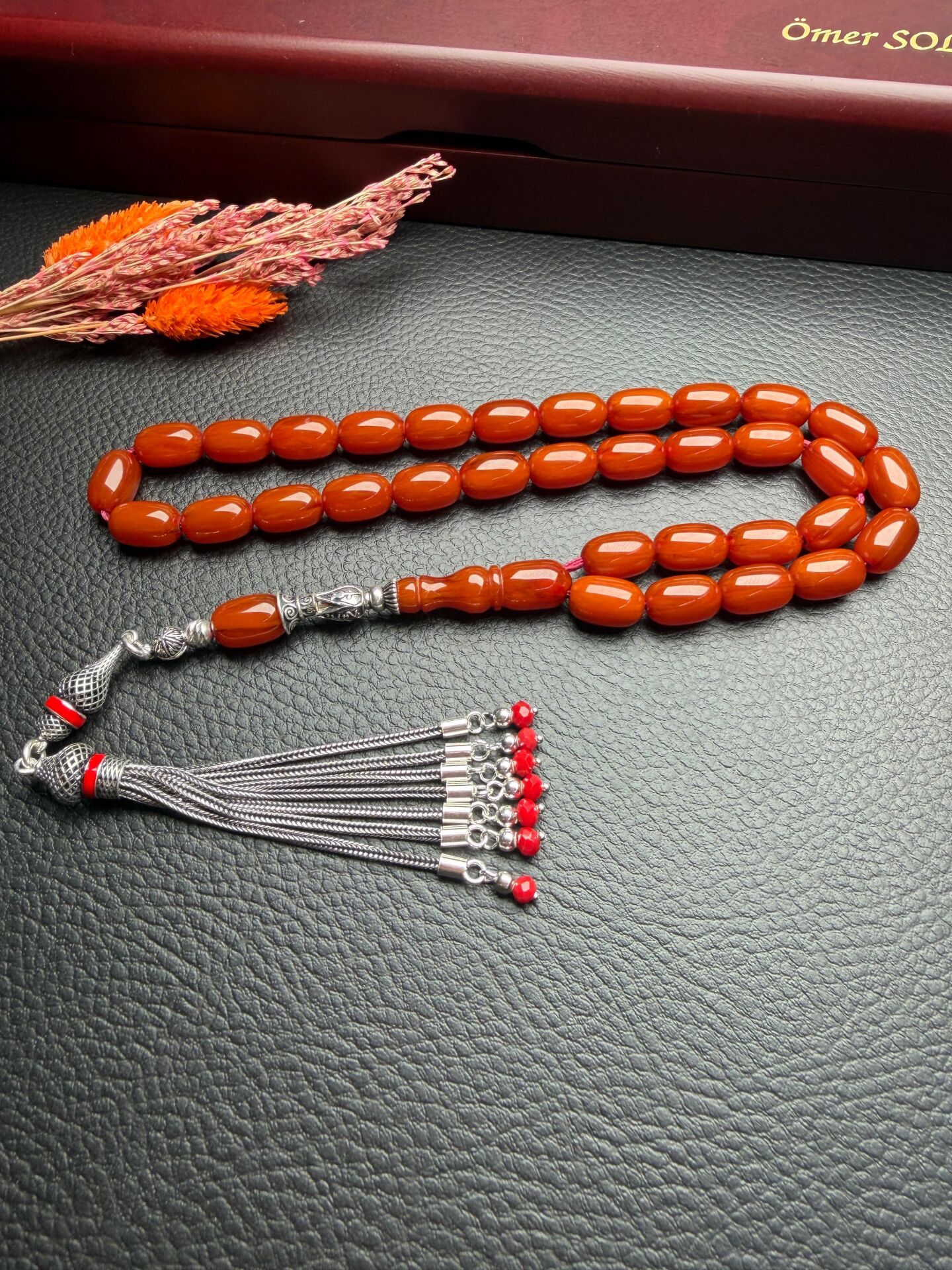 Kapsül Model Çubuk Sıkma Kehribar Tesbih