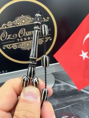 Kapsül Model 925 Ayar Gümüş İşlemeli Erzurum Oltutaşı Tesbih