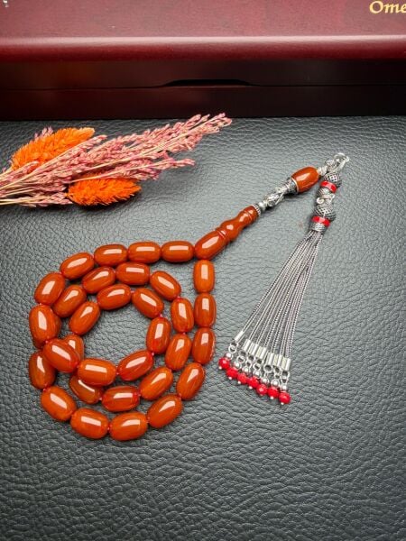 Kapsül Model Çubuk Sıkma Kehribar Tesbih