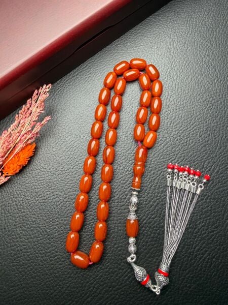 Kapsül Model Çubuk Sıkma Kehribar Tesbih