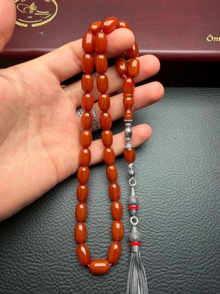 Kapsül Model Çubuk Sıkma Kehribar Tesbih