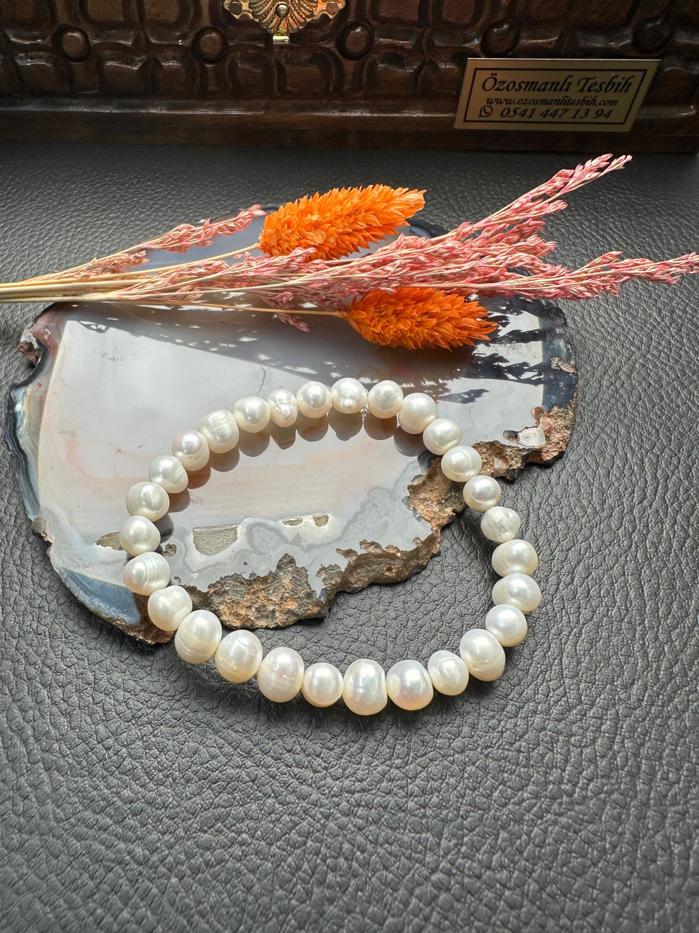 İnci Doğal Taş Bileklik