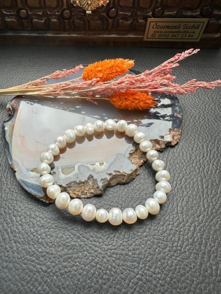 İnci Doğal Taş Bileklik