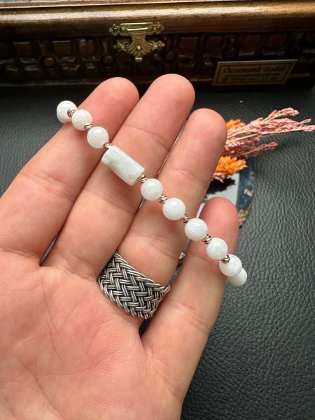 Makrome Örme Aytaşı Doğal Taş Bileklik