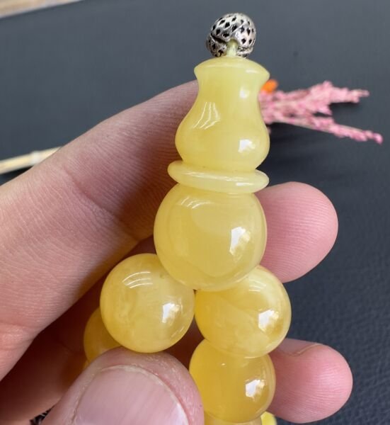 Küre Model Baltık Maskot Damla Kehribar Tesbih