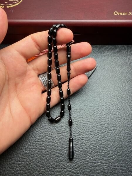 Kapsül Model Sade Erzurum Oltu taşı Tesbih