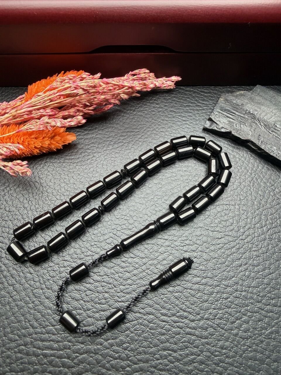 Uçlu Kapsül Model Sade Erzurum Oltu taşı Tesbih