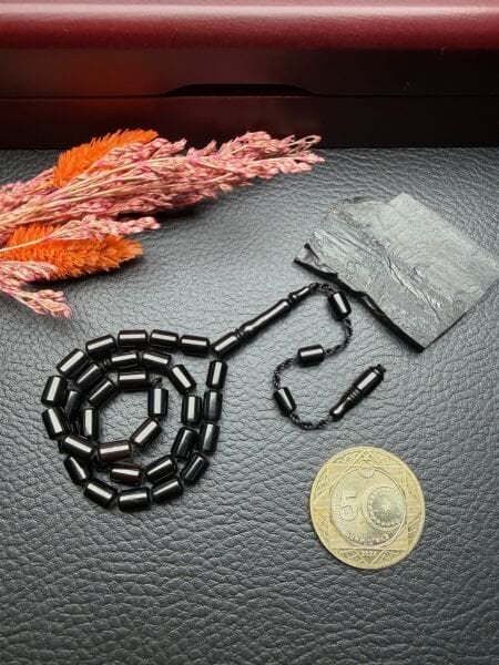 Uçlu Kapsül Model Sade Erzurum Oltu taşı Tesbih