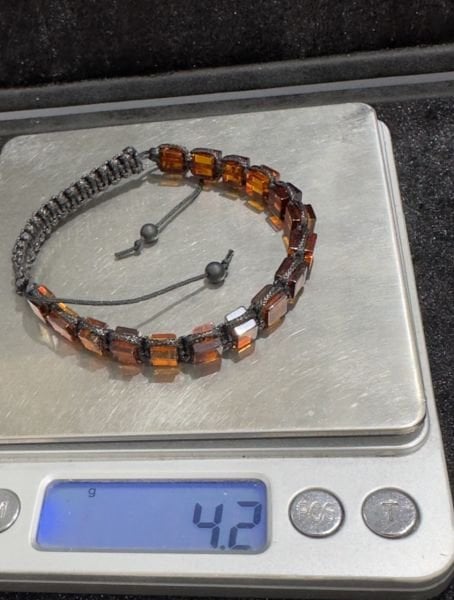 Küp Model Damla Kehribar Bileklik