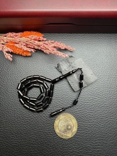 Kesme Model Sade Erzurum Oltu taşı Tesbih