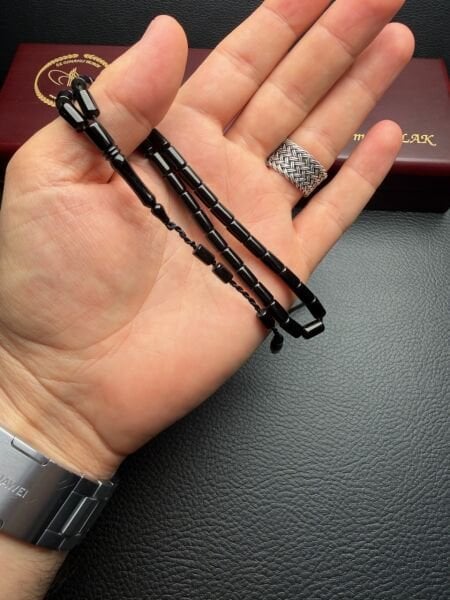 Kesme Model Sade Erzurum Oltu taşı Tesbih