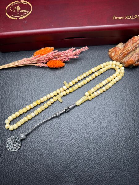 Rus Kaya 99 Luk Damla Kehribar Tesbih