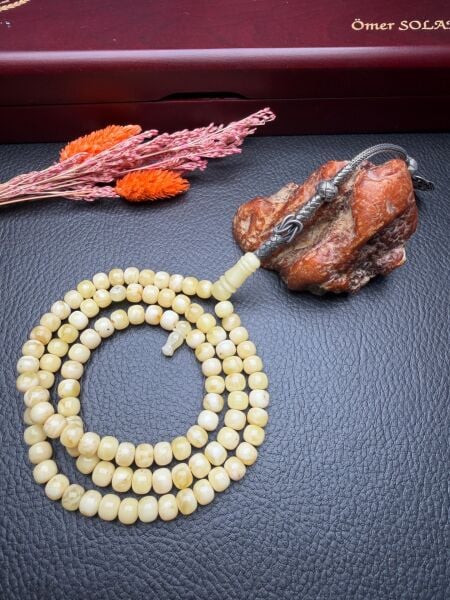 Rus Kaya 99 Luk Damla Kehribar Tesbih