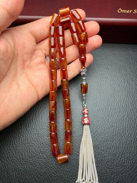 Kapsül Model Çubuk Sıkma Kehribar Tesbih