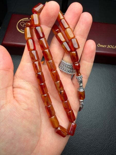 Kapsül Model Çubuk Sıkma Kehribar Tesbih