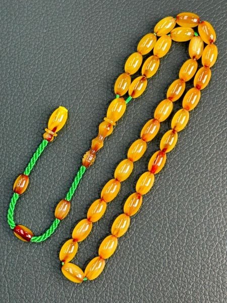 Kapsül Model Eski Osmanlı Sıkma Kehribar Tesbih