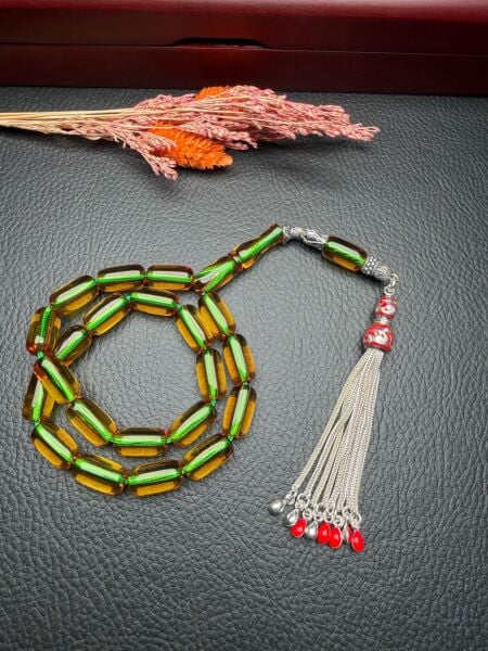 Şeffaf Renk Maskot Zar Kehribar Tesbih