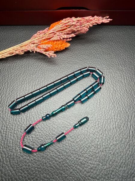 Küçük Boy Kesme Model  Ateş Kehribar Tesbih